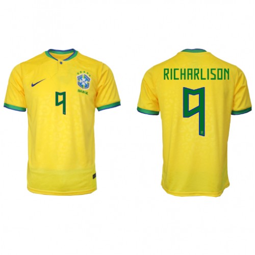 Fotbalové Dres Brazílie Richarlison #9 Domácí MS 2022 Krátký Rukáv